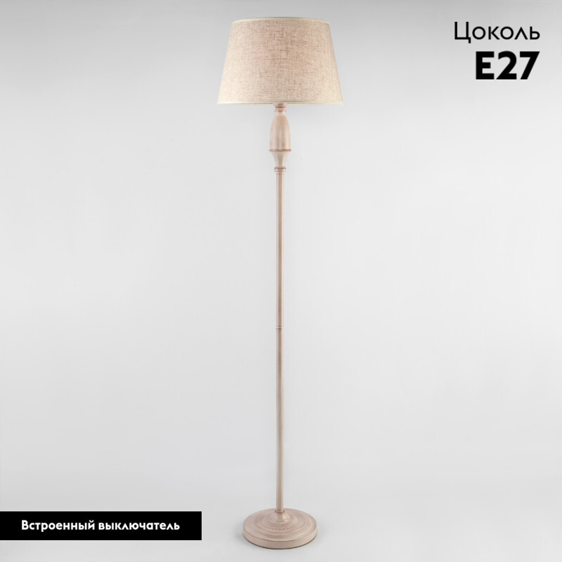 Торшер Eurosvet 01081/1 белый с золотом в #REGION_NAME_DECLINE_PP#