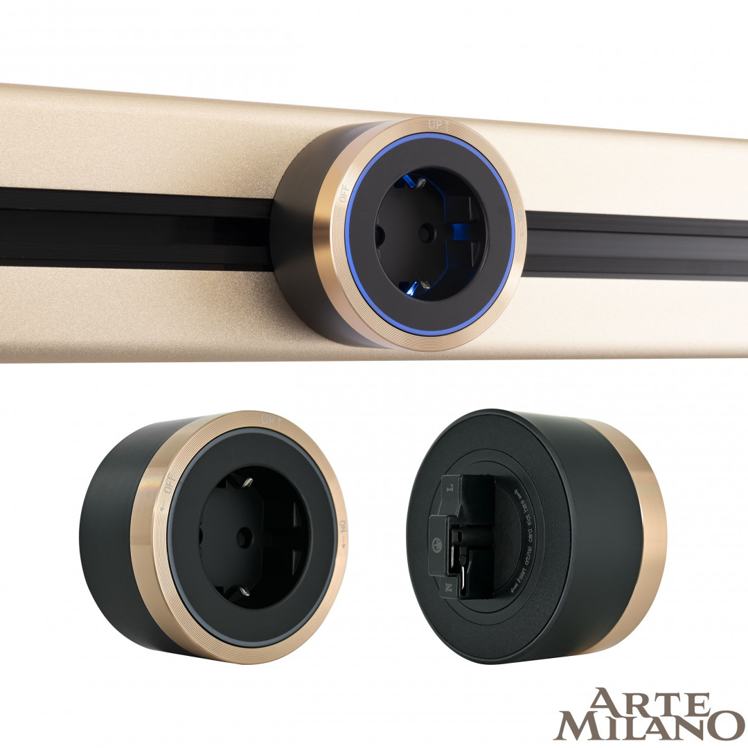 Трековая розетка Arte Milano Am-track-sockets 380066TS LED/ES Gold в #REGION_NAME_DECLINE_PP#
