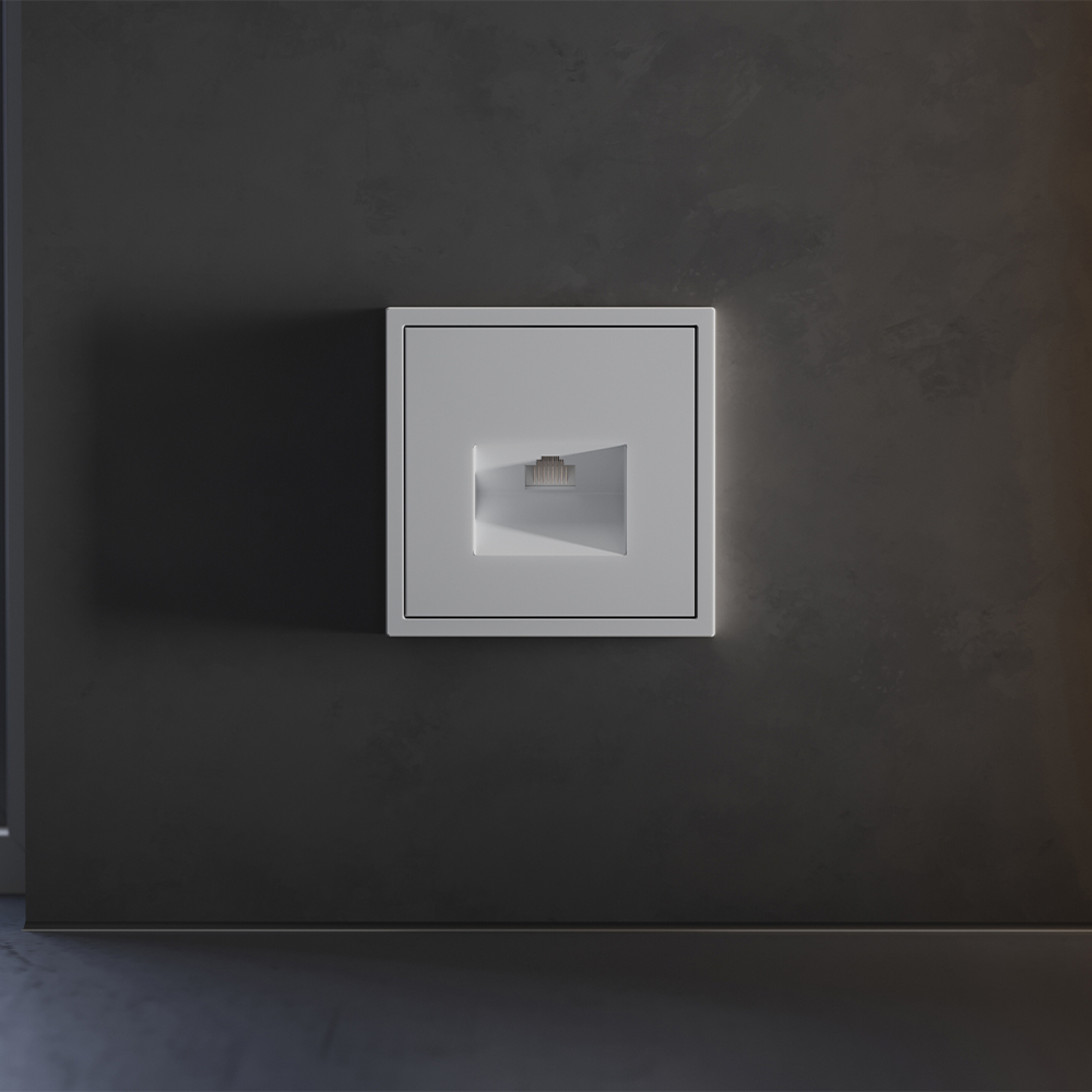 Накладка для розетки компьютерной RJ45 кат.6 Voltum S70 (серый) VLS001316 в #REGION_NAME_DECLINE_PP#