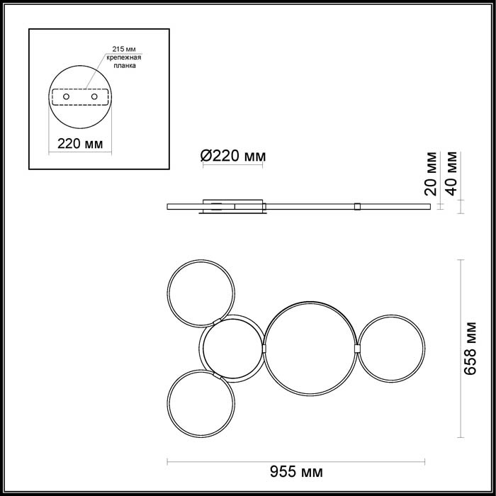 Потолочный светодиодный светильник Odeon Light Olimpo 4016/36CL в Санкт-Петербурге