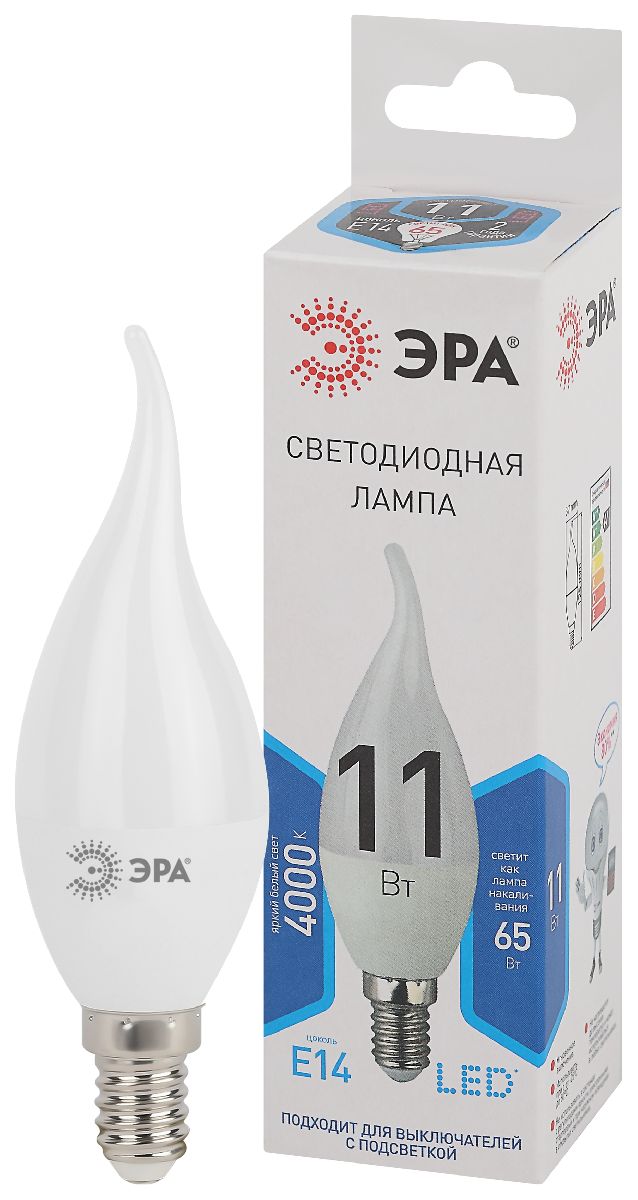 Лампа светодиодная Эра E14 11W 4000K LED BXS-11W-840-E14 Б0032993 в #REGION_NAME_DECLINE_PP#