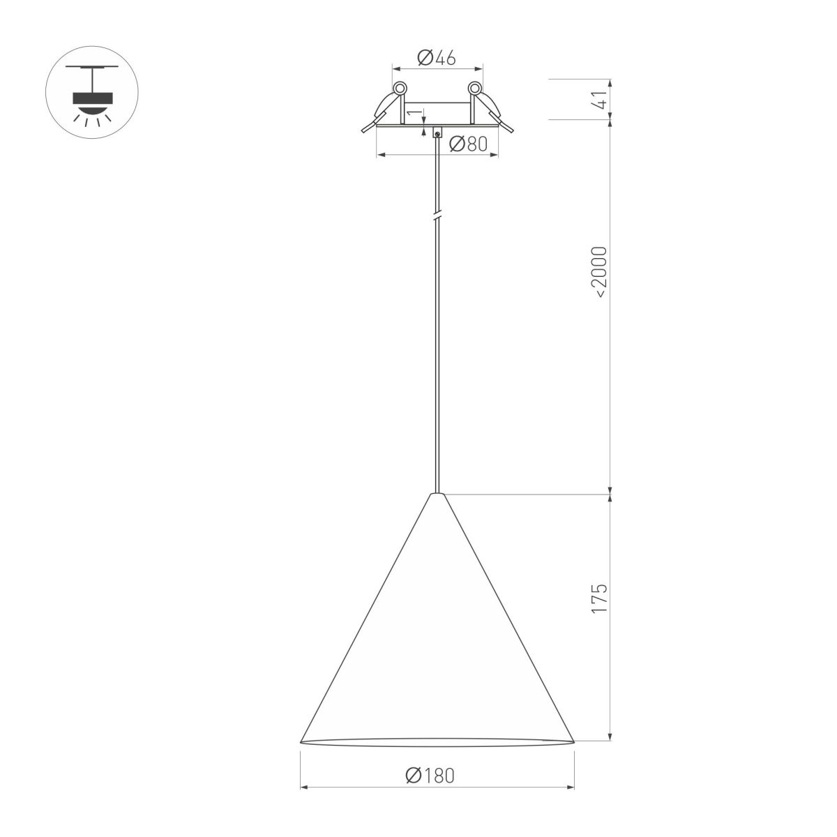 Подвесной светильник Arlight SP-MAKOTO-R180-10W Warm2700 (WH, 36 deg, 230V, TRIAC) 057207 в Санкт-Петербурге