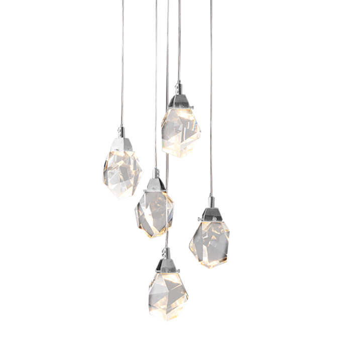 Подвесной светильник Delight Collection Crystal rock OM820083-5C (MD-020B-5 chrome) в Санкт-Петербурге