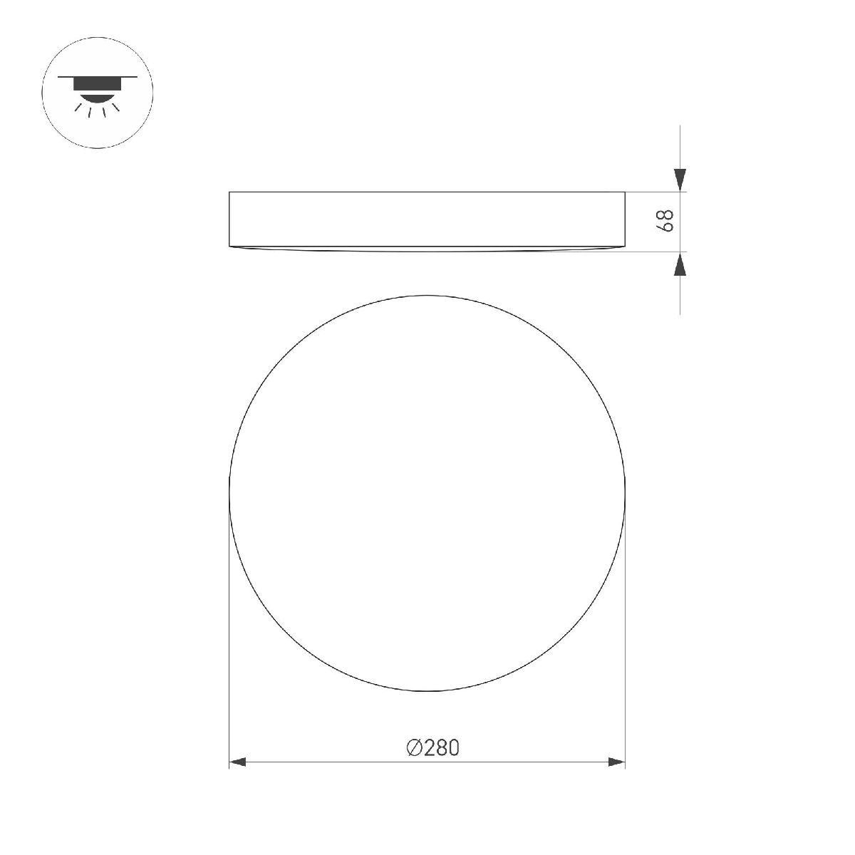 Потолочный светильник Arlight SP-FLOWER-R280-15W Day4000 049799 в Санкт-Петербурге