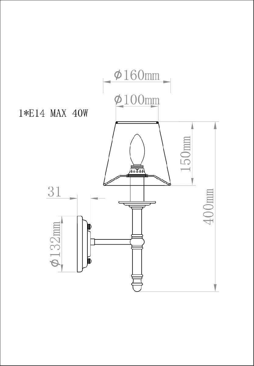 Бра Garda Decor K2BW2021-1 в Санкт-Петербурге