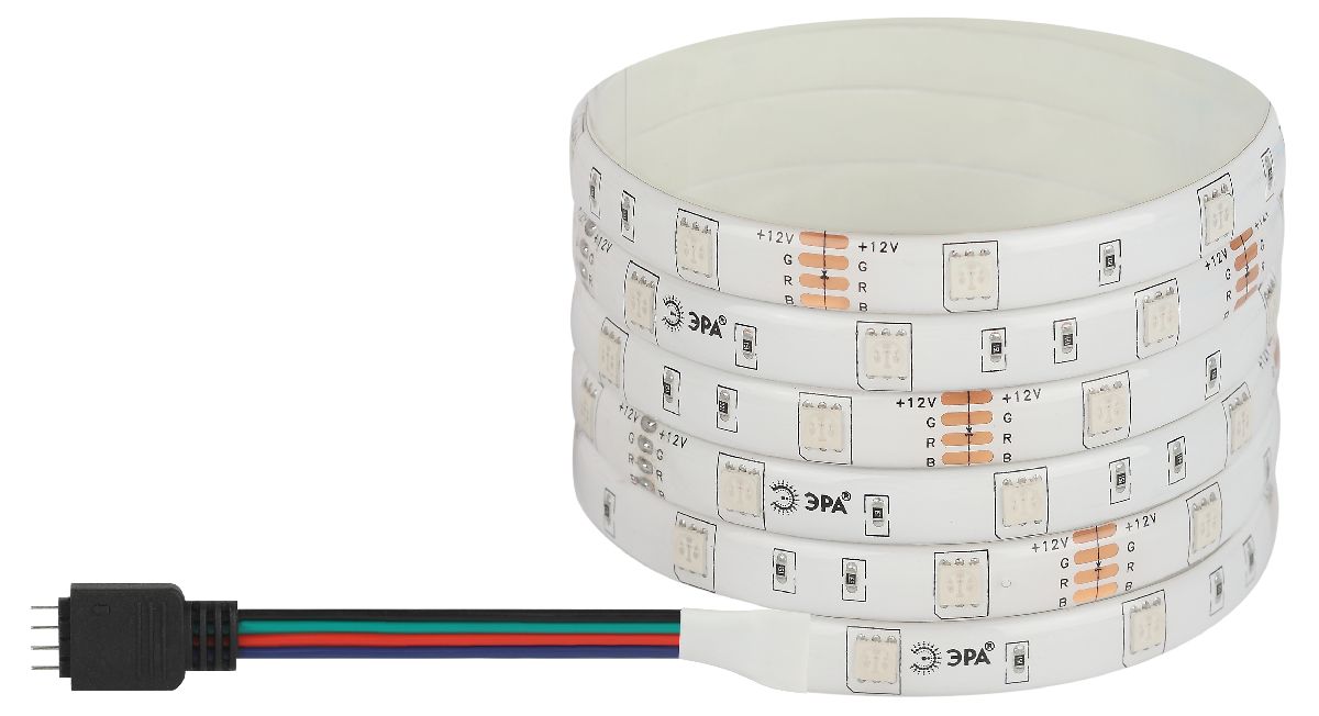 Светодиодная лента Эра 12В 5050 7,2Вт/м RGB 5м IP65 LS5050-7,2-30-12-RGB-IP65-1 year-5m Б0059918 в Санкт-Петербурге