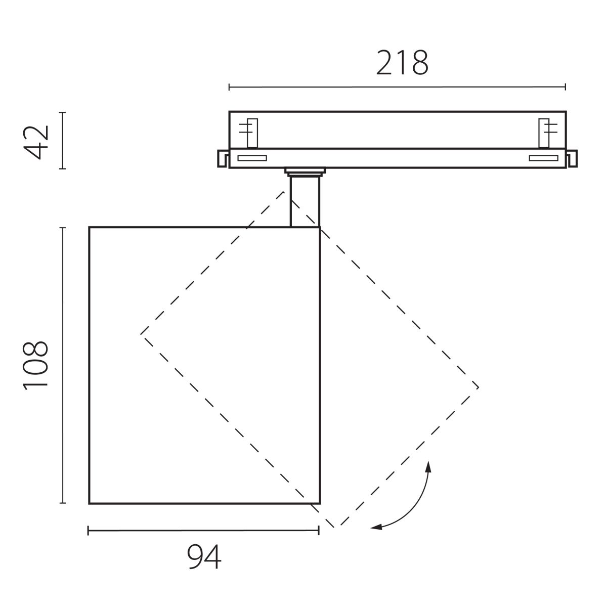Трековый трехфазный светильник Quattro LED с управлением DALI Lightstar Alta Base A5447DALI в #REGION_NAME_DECLINE_PP#