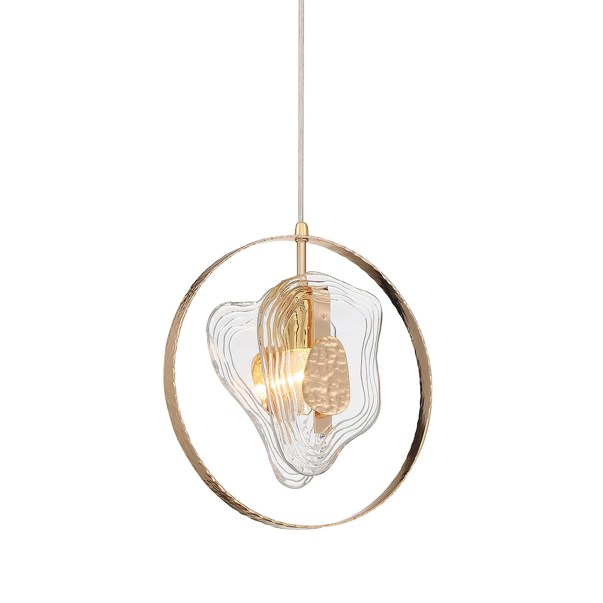 Подвесной светильник DeLight Collection Cowley P60669-1 gold/clear в Санкт-Петербурге