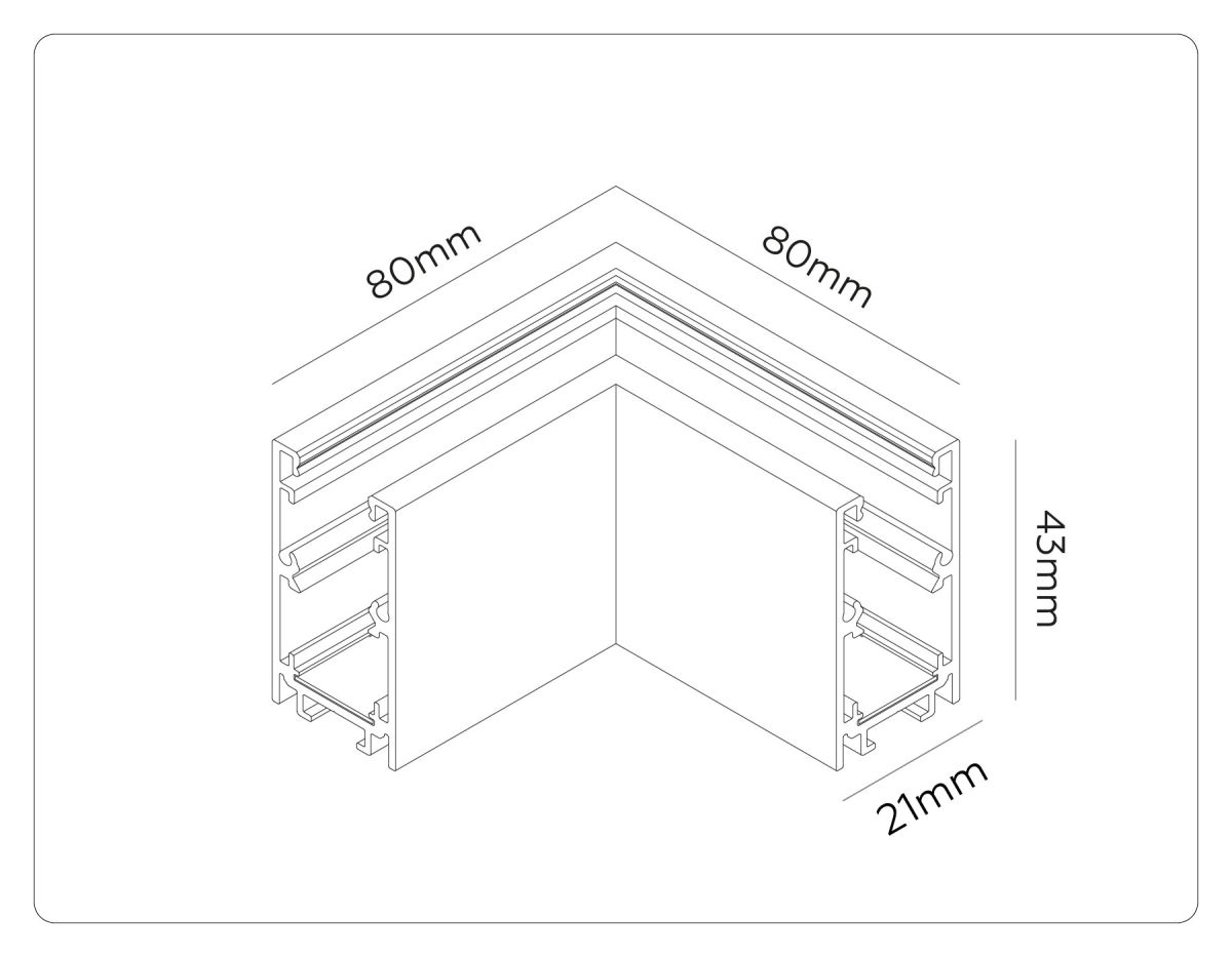 Коннектор угловой для накладного магнитного шинопровода Ambrella Light Track System GL1961 в #REGION_NAME_DECLINE_PP#