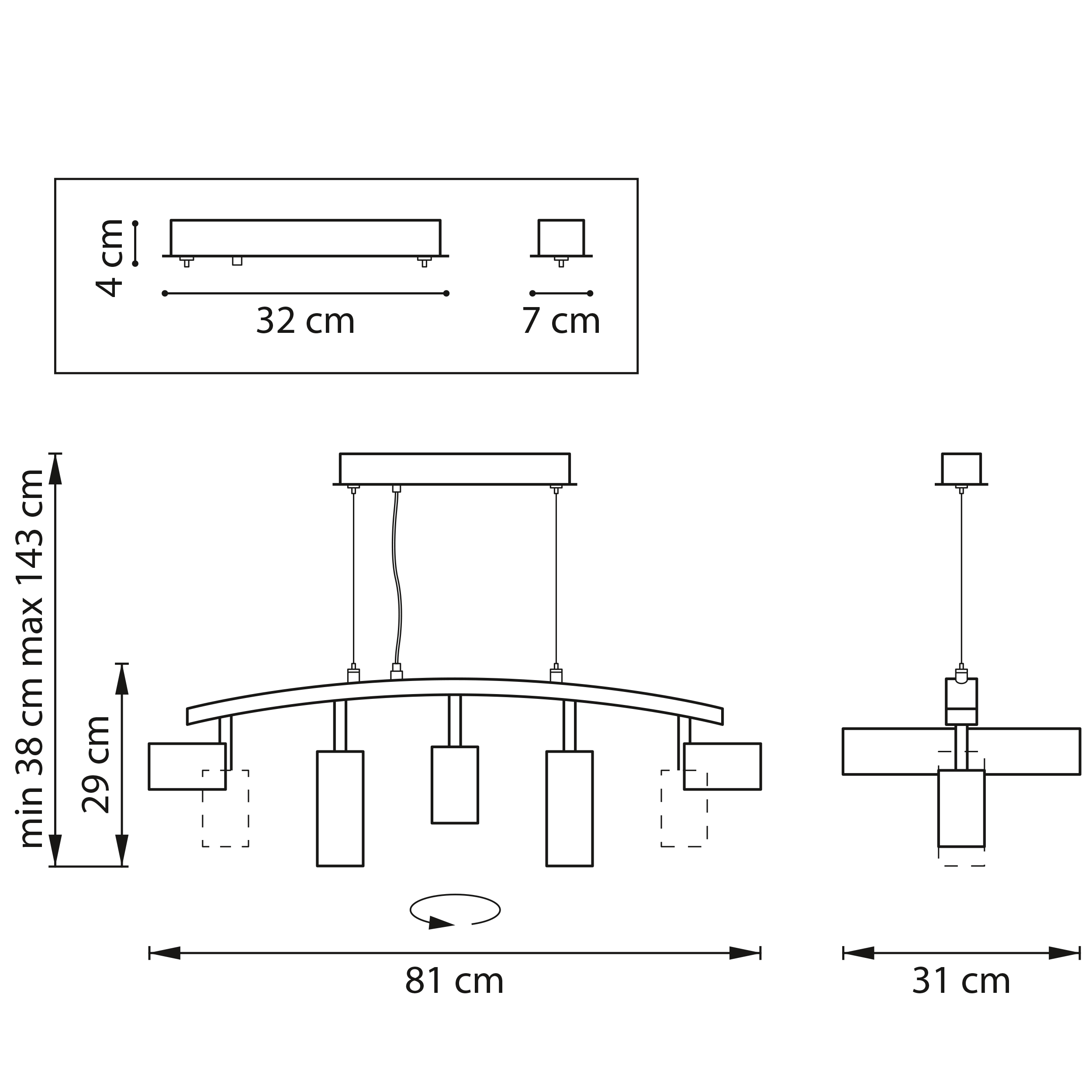 Подвесной светильник Lightstar Rullo LR735363862 (571735+214436-3+214486-2) в Санкт-Петербурге