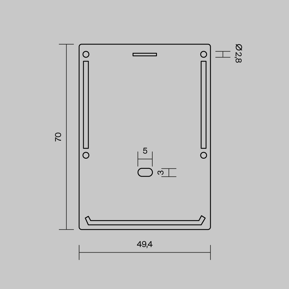 Комплект заглушек (для профиля ALM-5070-S-2M) 2 шт Maytoni ALM-5070-S-EC в Санкт-Петербурге