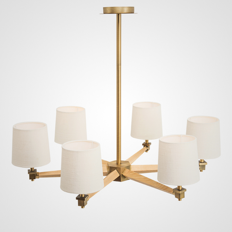 Люстра на штанге ImperiumLoft Stavra Jorgenson White/Light Wood 203575-26 в Санкт-Петербурге