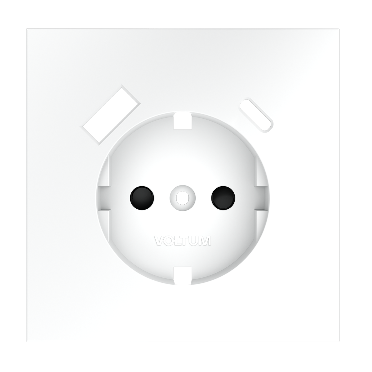 Накладка для розетки с заземлением и защитными шторками, с USB A+C Voltum S70 (белый матовый) VLS001002 в #REGION_NAME_DECLINE_PP#