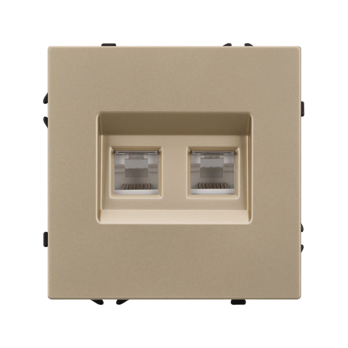 Механизм сдвоенной телефонной розетки Arlight SCT-NOBE-MTL2-SFPL-GD (RJ-11, 4C) (Золотой песок) 054310 в Санкт-Петербурге