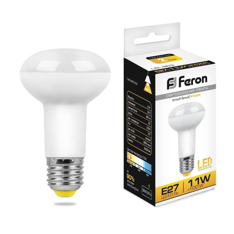 Лампа светодиодная Feron E27 11W 2700K Груша Матовая LB-463 25510 в Санкт-Петербурге
