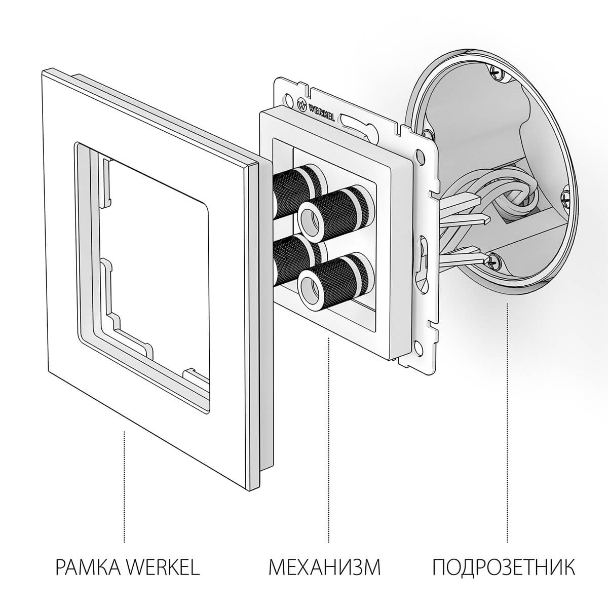 Акустическая розетка Werkel х4 серебряный WL06-AUDIOx4 4690389059292 a030816 в Санкт-Петербурге