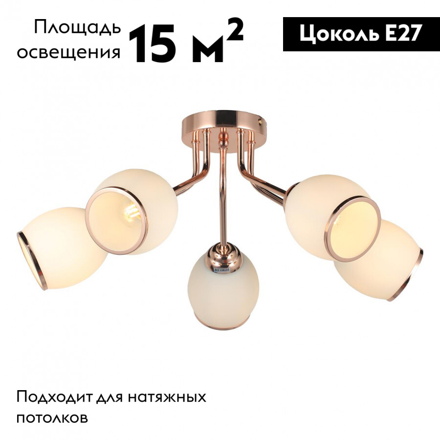 Потолочная люстра IMEX MD.0538-5-S-PKGD в Санкт-Петербурге