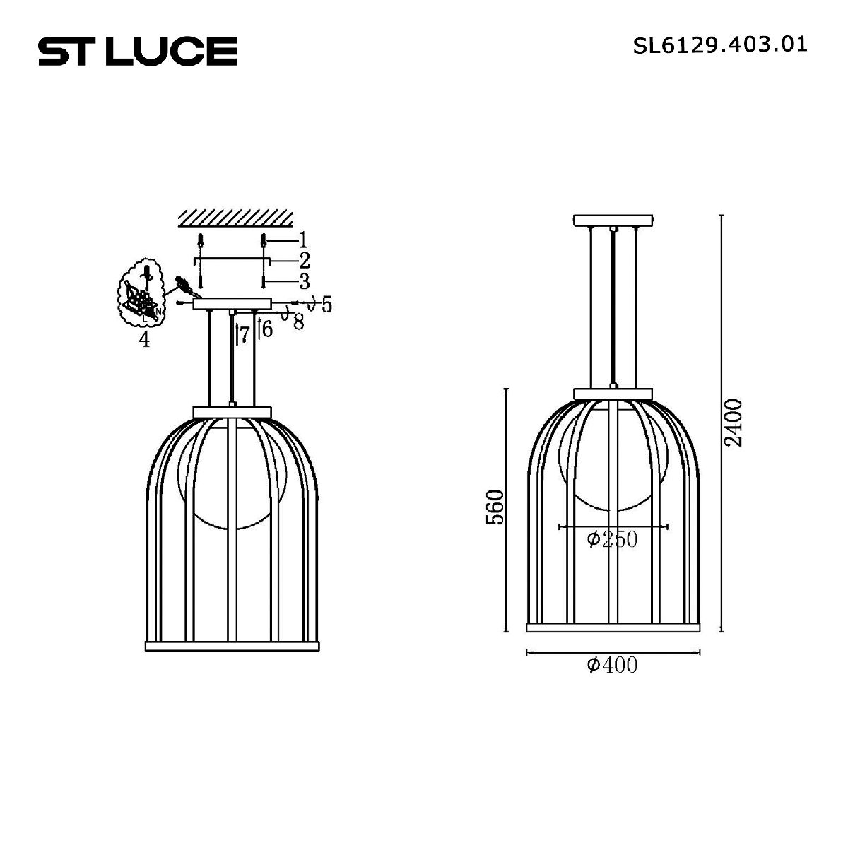 Подвесной светильник ST Luce Nordic SL6129.403.01 в #REGION_NAME_DECLINE_PP#