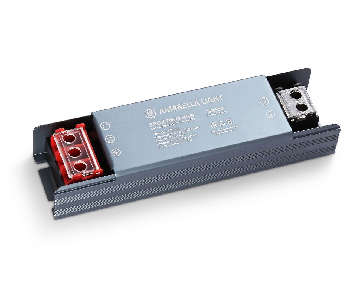 Блок питания Ambrella Light LED Driver 12V 100Вт AC185-260 8.3A IP20 GS8804 в #REGION_NAME_DECLINE_PP#