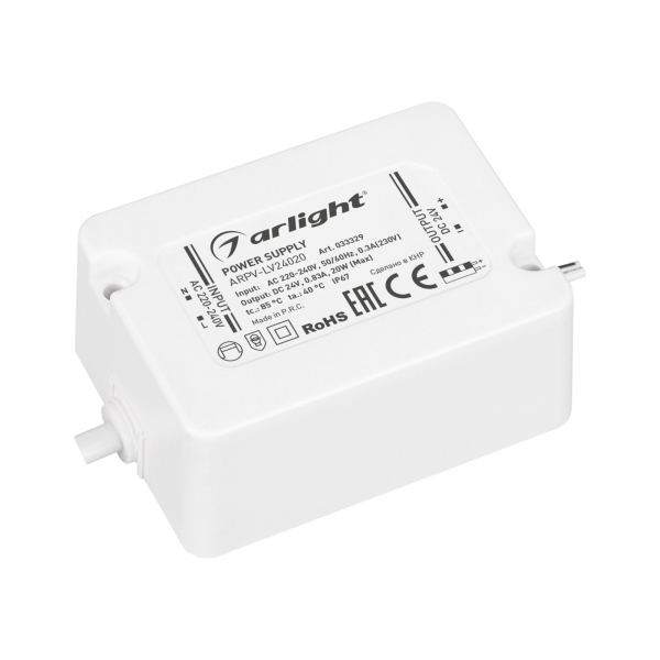 Блок питания Arlight ARPV-LV24020 24V 0.83A 20W 033329 в #REGION_NAME_DECLINE_PP#