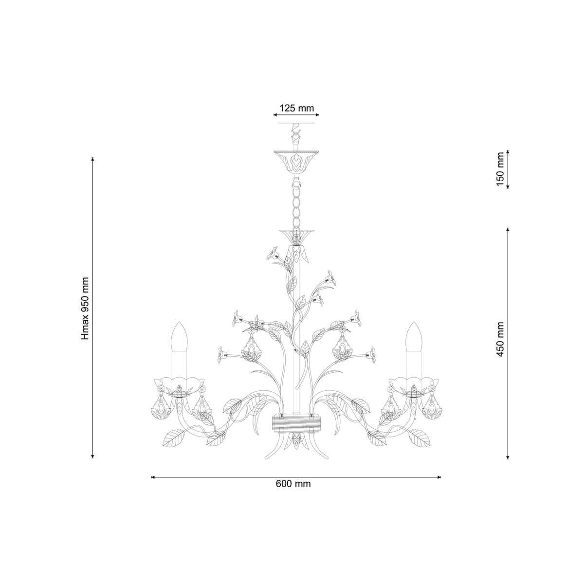 Подвесная люстра Lucia Tucci Fiori Di Rose 1770.6 в Санкт-Петербурге