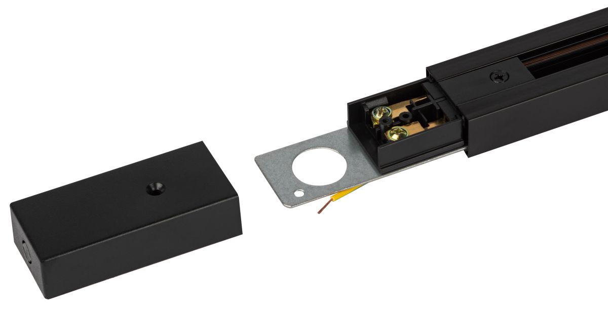 Комплект Эра TR-SET-200-1PT-PC BK шинопровод однофазный с профилем для натяжного потолка 2м черный Б0072543 в Санкт-Петербурге