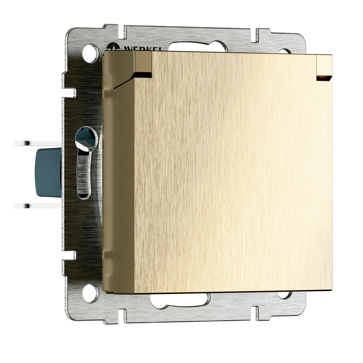 Розетка с защитной крышкой и шторками Werkel W1171210 4690389213137 a069604 в Санкт-Петербурге