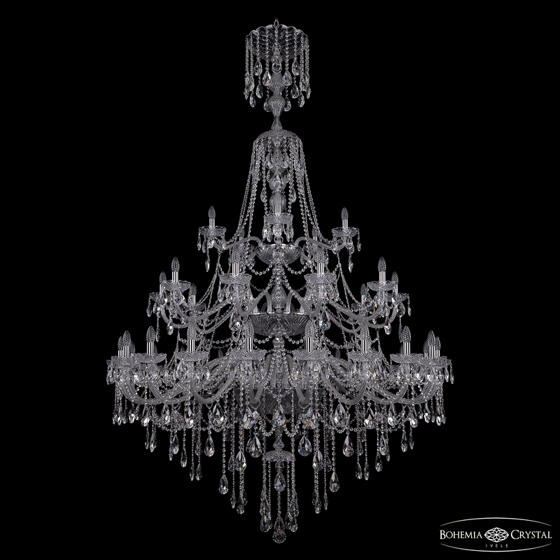 Подвесная люстра Bohemia Ivele Crystal 1415/20+10+5/530/XL-231/3d Ni в Санкт-Петербурге