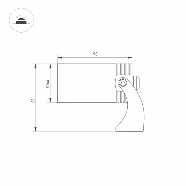 Уличный светильник Arlight KT-Water-R44-8W White6000 032756 в Санкт-Петербурге