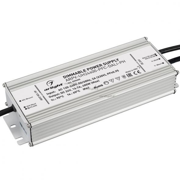 Блок питания Arlight ARPV-UH24400-PFC-DALI-PH (24V, 16.7A, 400W) 025655 в Санкт-Петербурге