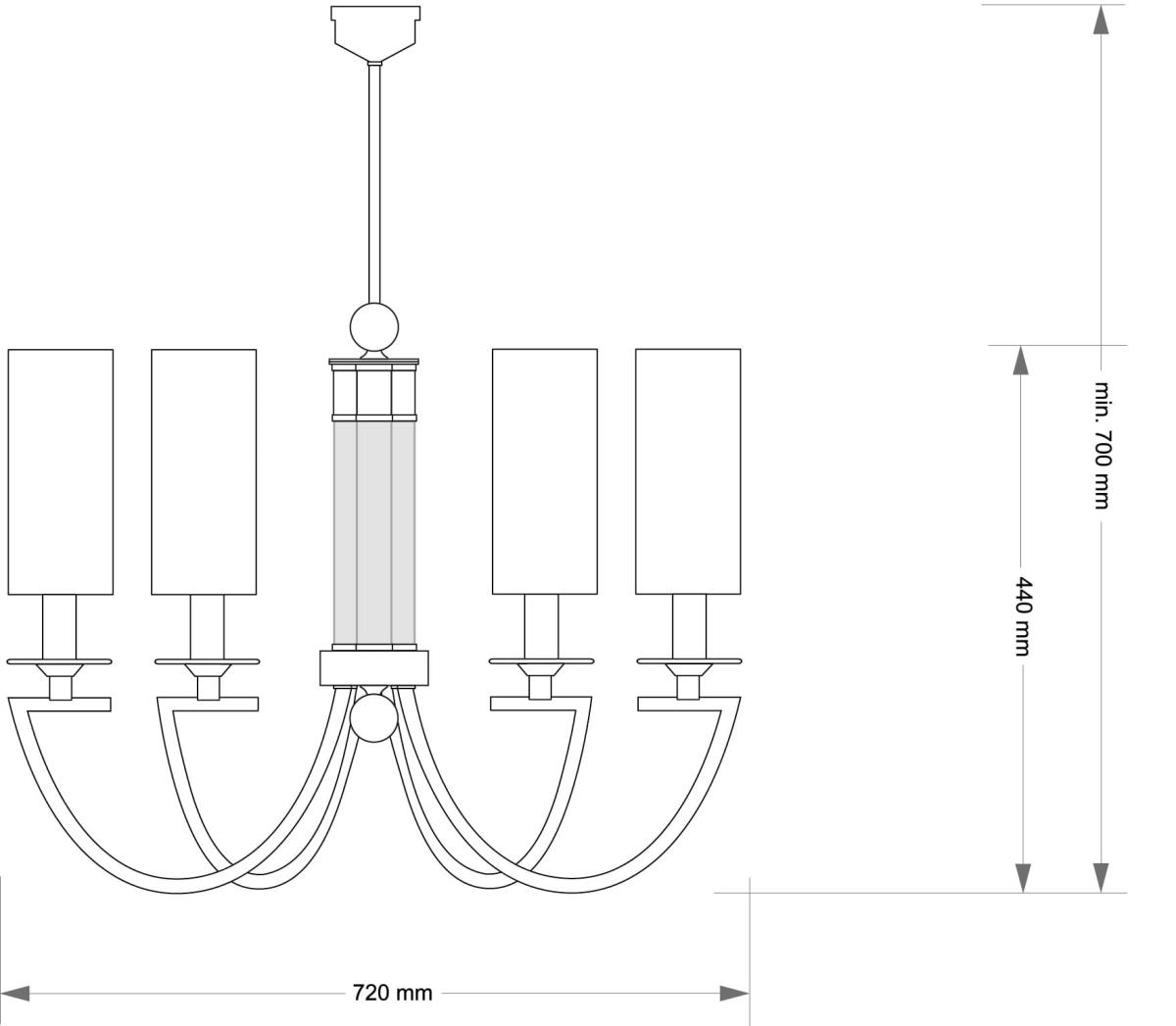 Подвесная люстра Kutek Lea LEA-ZW-4(BN/A) в #REGION_NAME_DECLINE_PP#