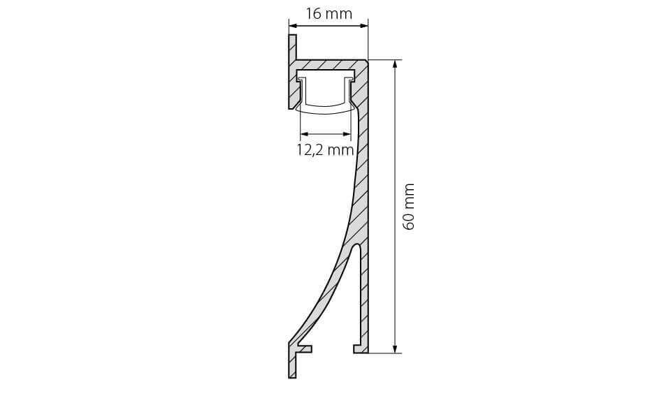 Профиль с экраном Arlight ALU-WALL-US-2000 ANOD+FROST 014909 в Санкт-Петербурге