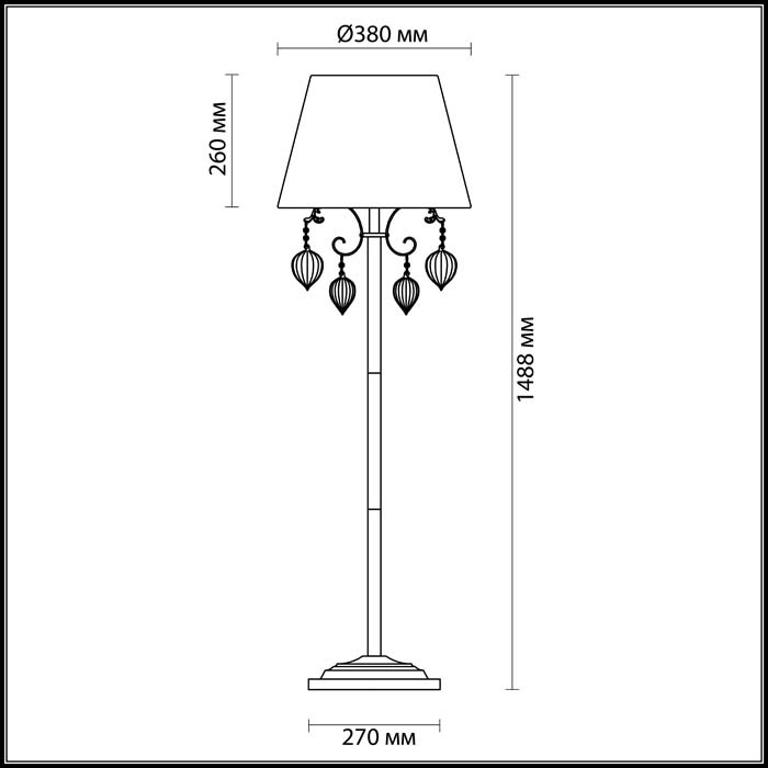 Торшер Odeon Light Adriana 3922/1F в Санкт-Петербурге