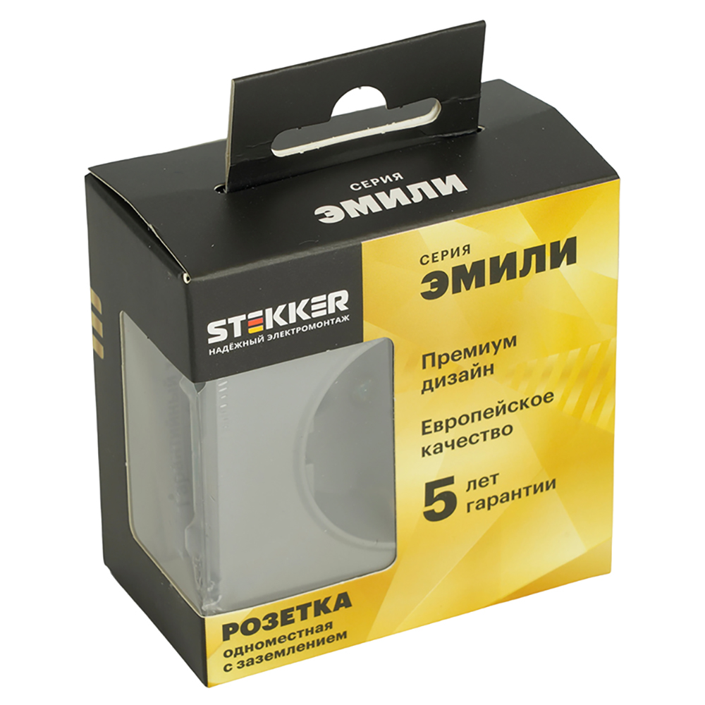 Розетка 1-местная с з/ш с/з (механизм) СЗК Stekker Эмили 250В 16А RST16-5110-10ZK платиново-серый soft touch 50243 в #REGION_NAME_DECLINE_PP#