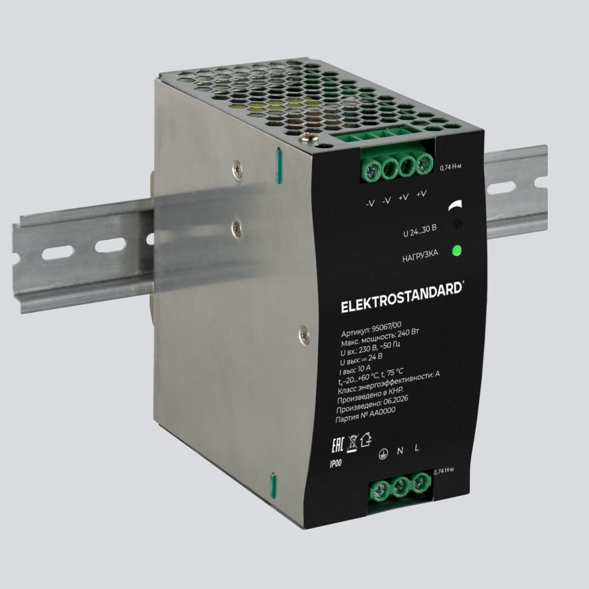 Блок питания Elektrostandard 240W 24V IP20 95067/00 4690389220500 a072609 в #REGION_NAME_DECLINE_PP#