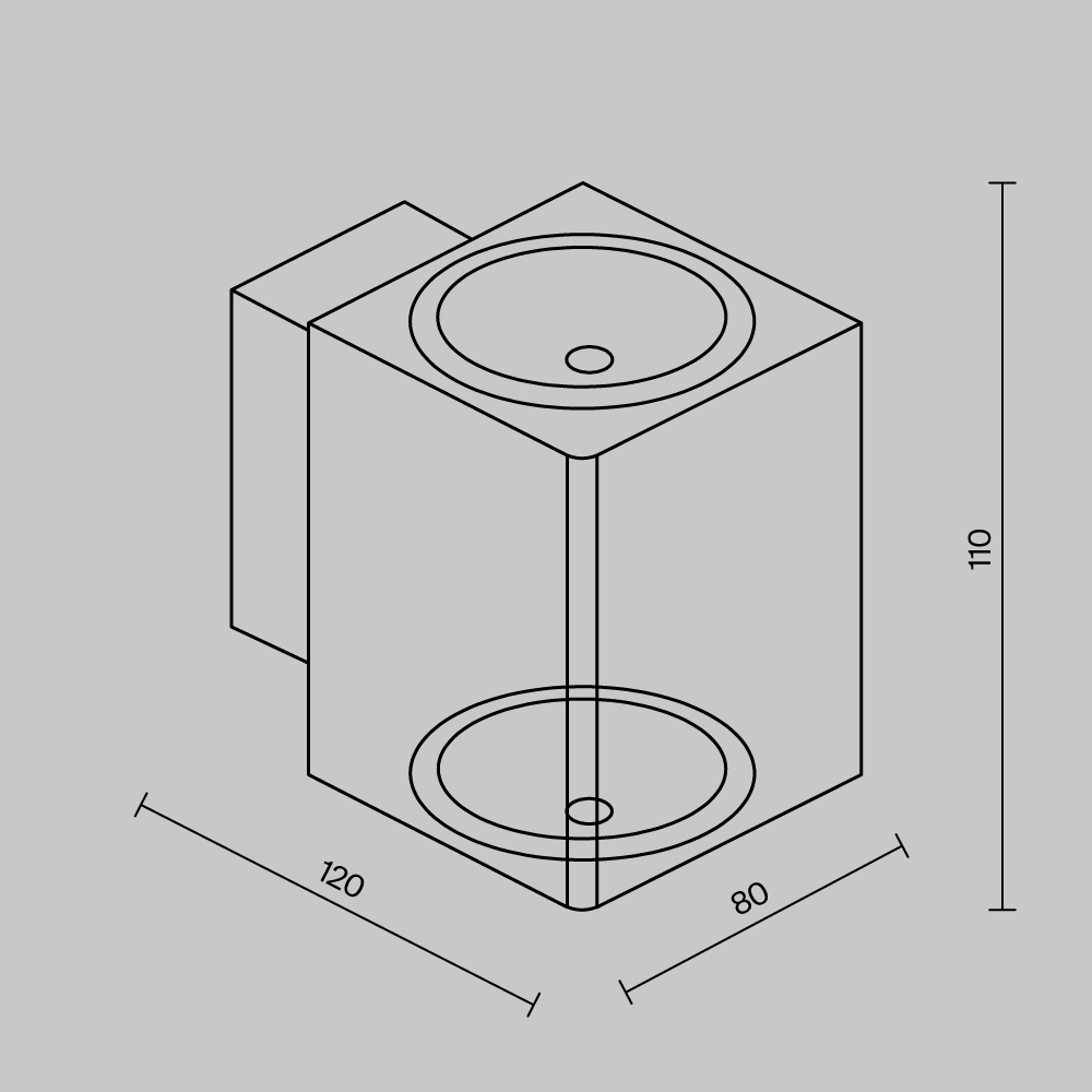 Уличный настенный светильник Maytoni Block O507WL-L10B3K в #REGION_NAME_DECLINE_PP#