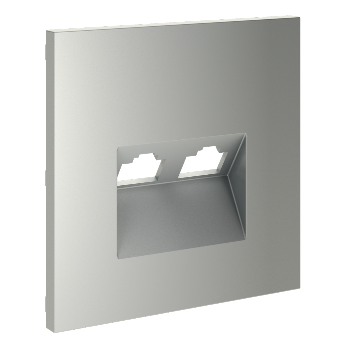 Накладка для розетки компьютерной двойной RJ45+RJ45 кат.6 Voltum S70 (сталь) VLS001405 в #REGION_NAME_DECLINE_PP#