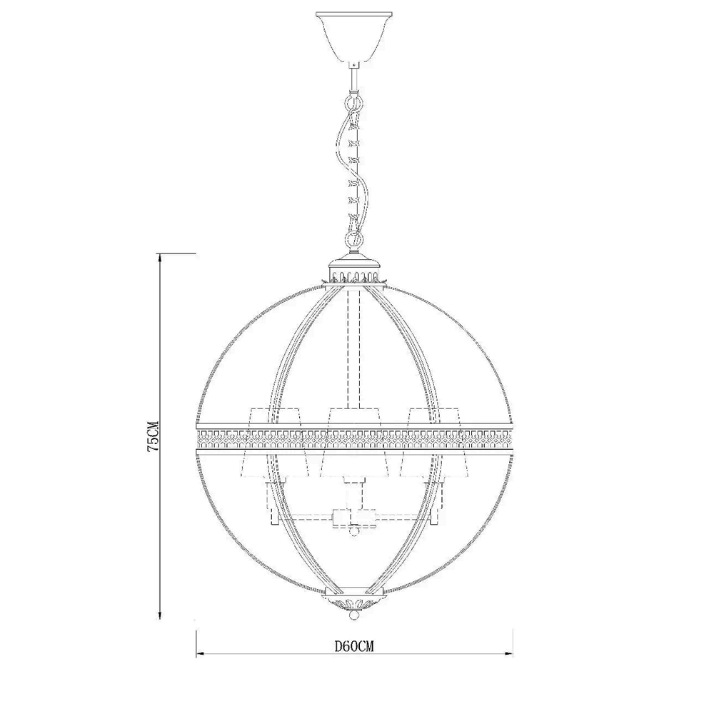 Подвесная люстра Delight Collection Residential KM0115P-4L nickel в Санкт-Петербурге