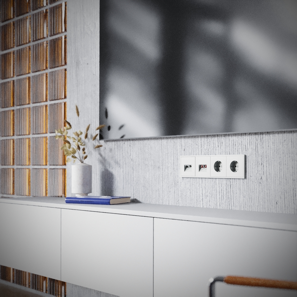 Розетка телевизионная встраиваемая Voltum S70 TV+RJ45 кат. 6, (сталь) VLS060705 в #REGION_NAME_DECLINE_PP#