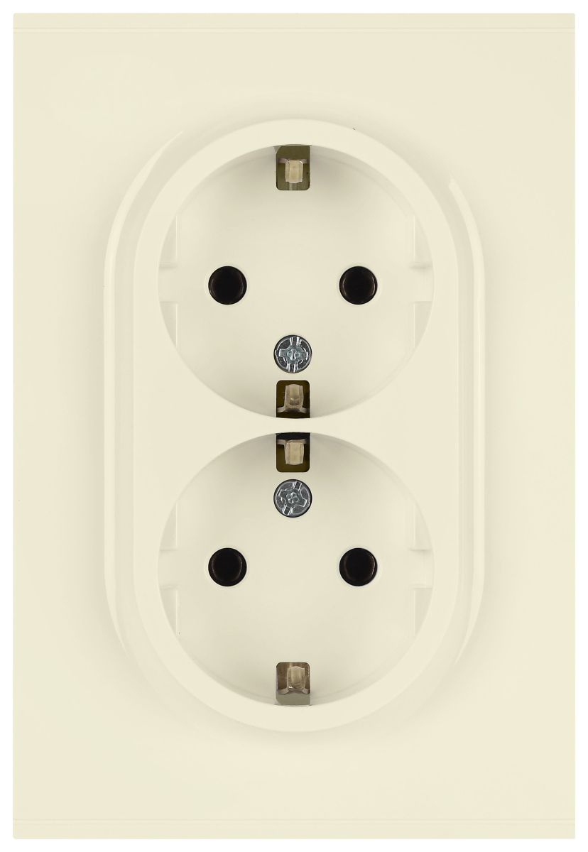 Розетка Эра Arktik 16-2104-02 двойная с заземлением 2X2P+E Schuko 16А-250В слоновая кость Б0070445 в Санкт-Петербурге