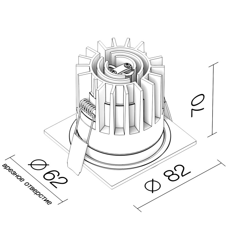 Встраиваемый светильник Ledron FAST TOP SQ MINI Wh-Bl 00000013719 в Санкт-Петербурге