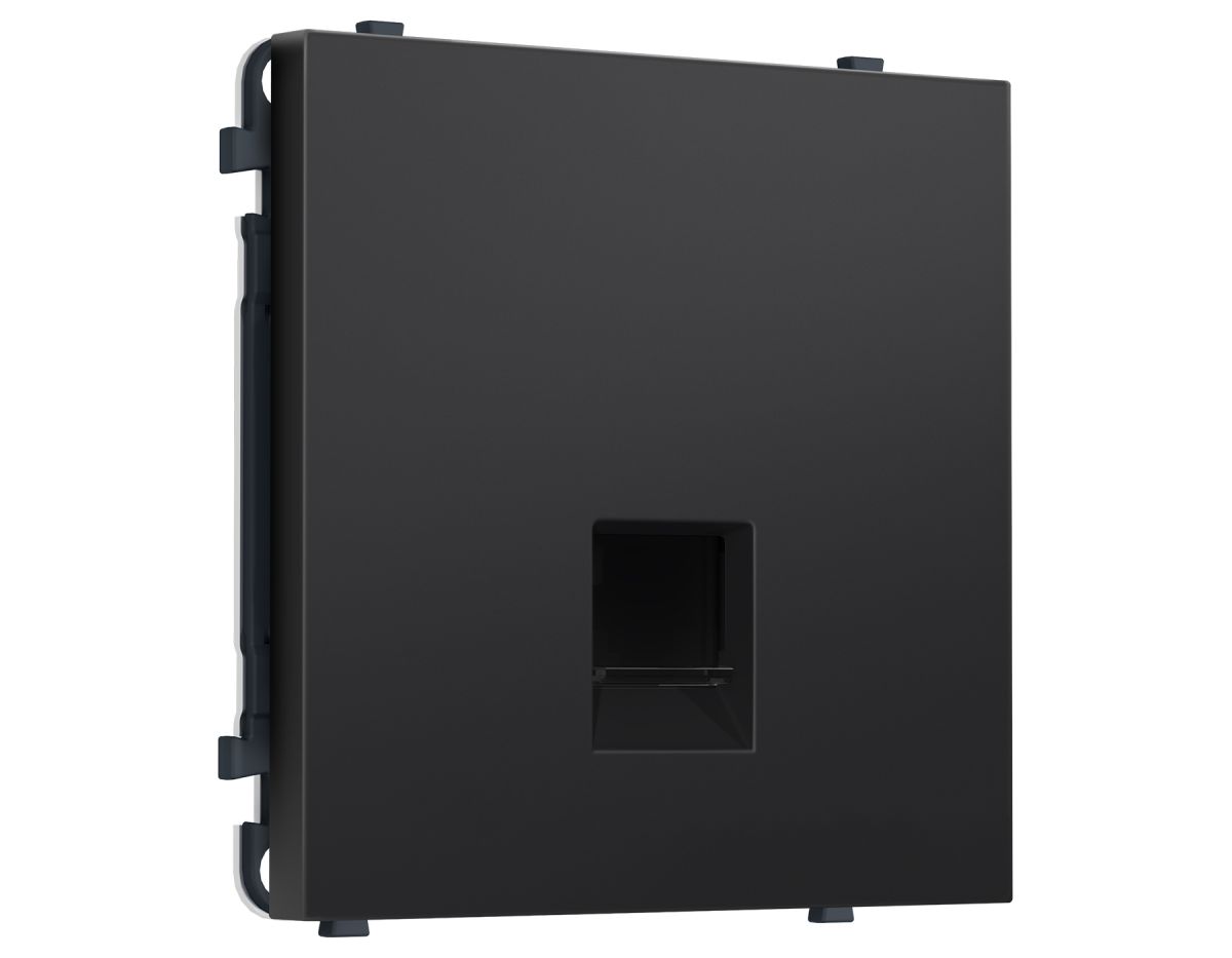 Комплект механизма телефонной розетки SIGMA Черный матовый RJ-11 Ambrella Volt MS812030 (SP8120, PR190) в #REGION_NAME_DECLINE_PP#