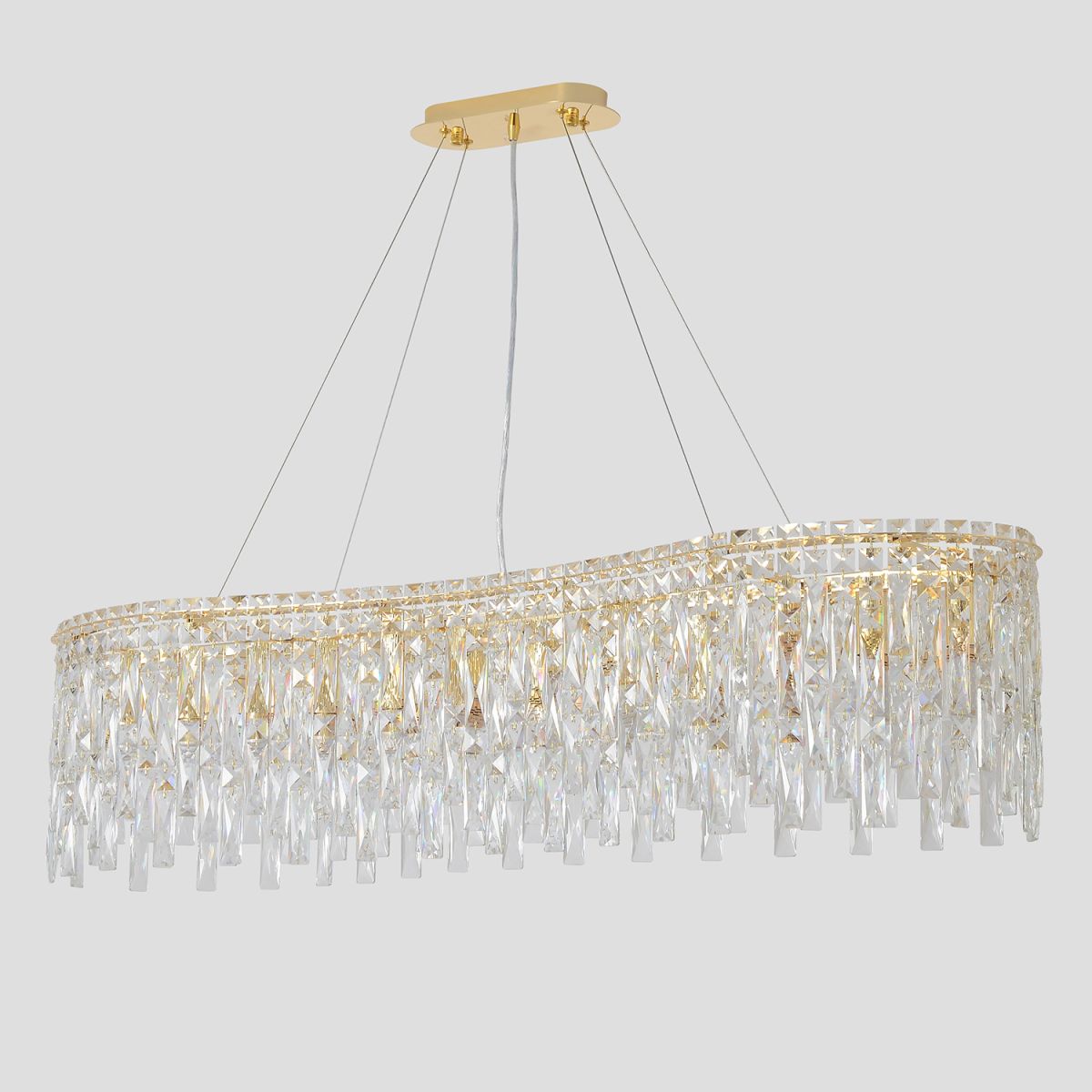 Подвесная люстра Crystal Lux ABRIL SP12 L1200 GOLD в Санкт-Петербурге