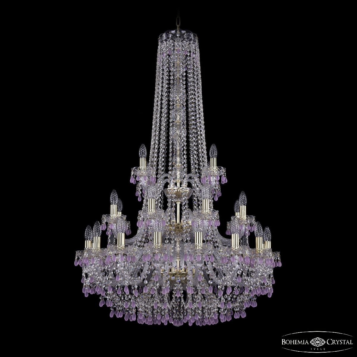 Подвесная люстра Bohemia Ivele Crystal 1410/16+8+4/300/h-130/3d G V7010 в Санкт-Петербурге