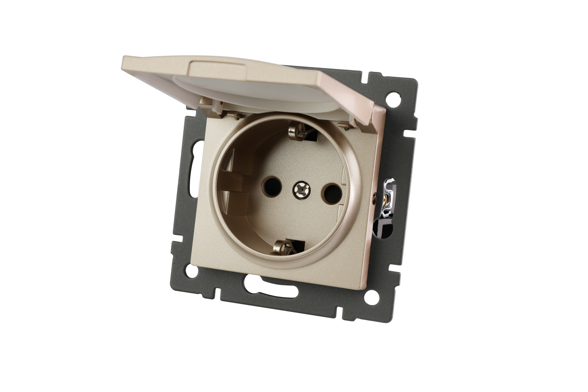 Механизм розетки влагозащищённый Arlight SCT-MCP-PL-GD-V (250V, 16A) 049837 в Санкт-Петербурге