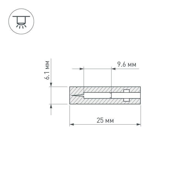 Профиль с экраном Arlight ARH-NANOLINE-5-2000 ANOD 023911 в Санкт-Петербурге