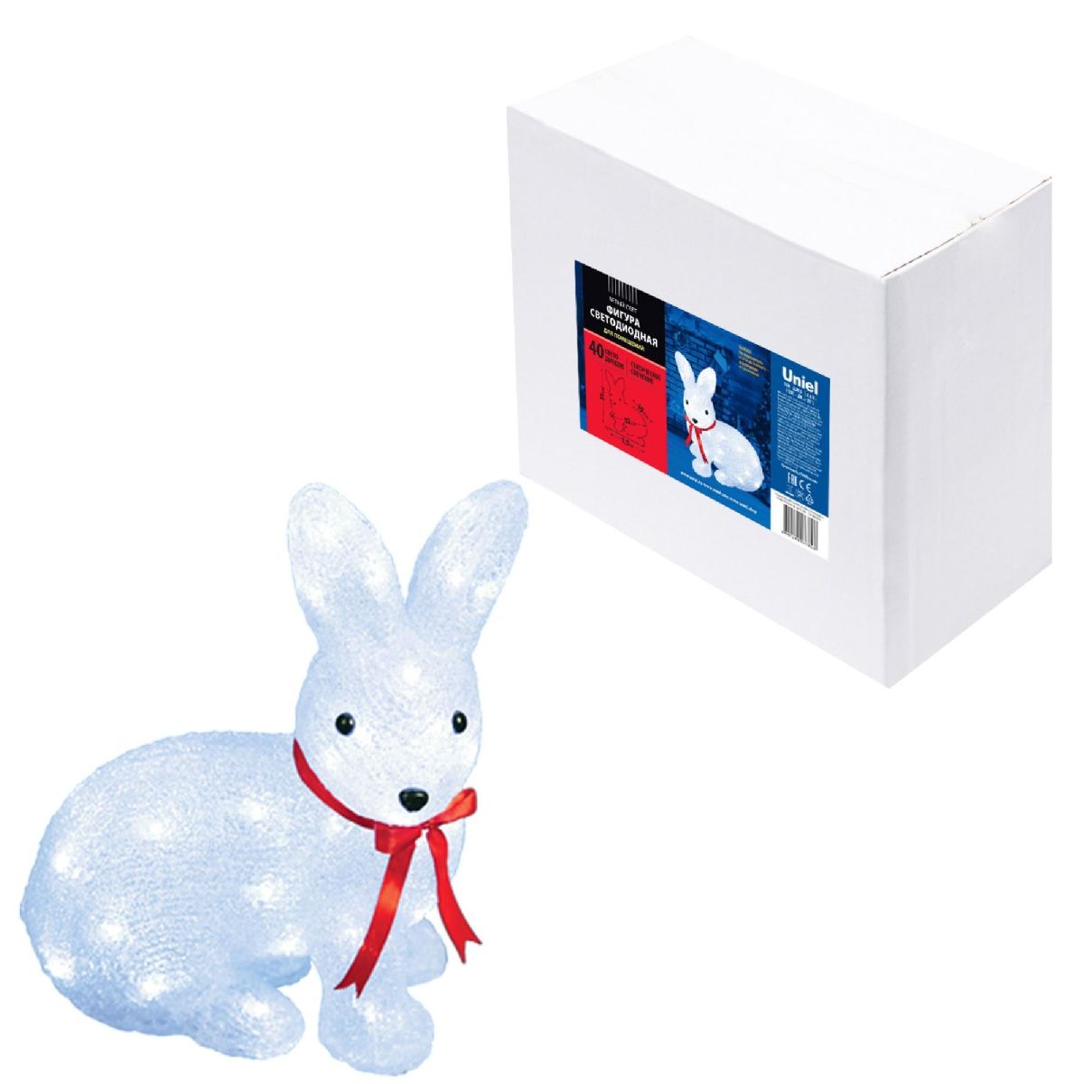 Фигура снеговик Uniel ULD-M2732-040/STA WHITE IP20 RABBIT-1 11032 в Санкт-Петербурге