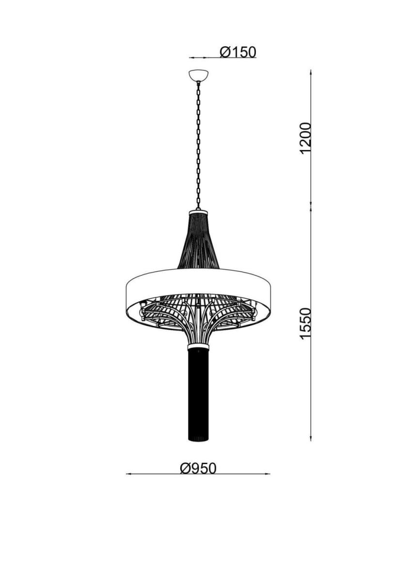 Подвесная люстра Lucia Tucci Cosmopolitan 2970.12 Black в Санкт-Петербурге