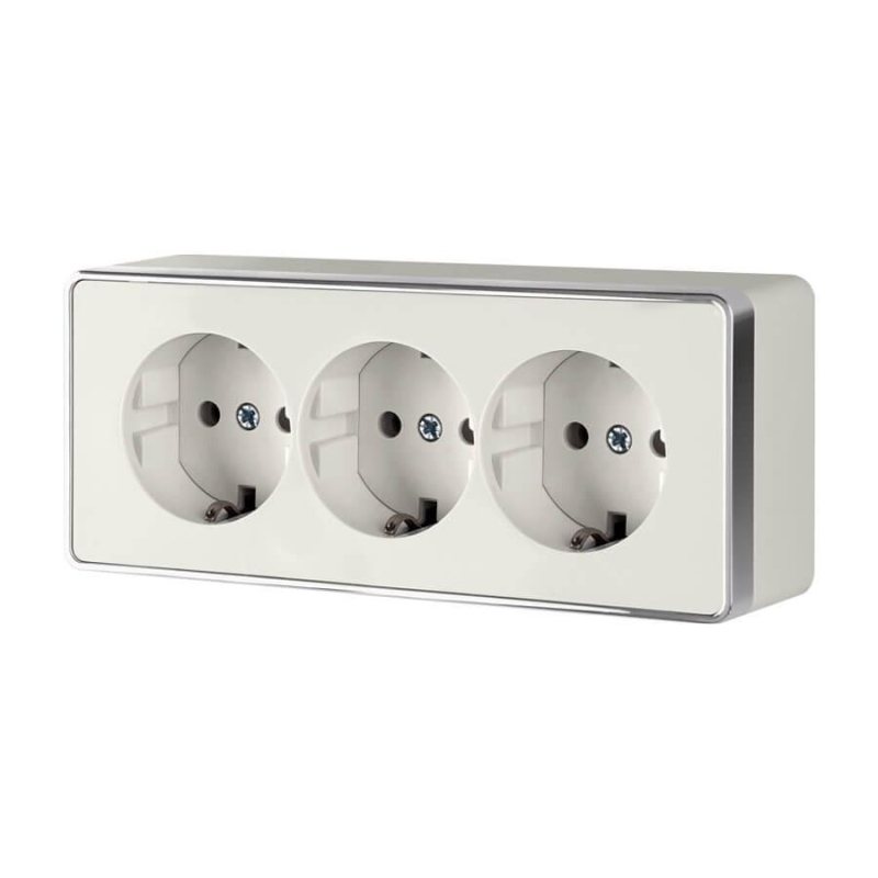 Розетка тройная с заземлением и шторками Werkel Gallant слоновая кость W5073103 4690389163906 в Санкт-Петербурге