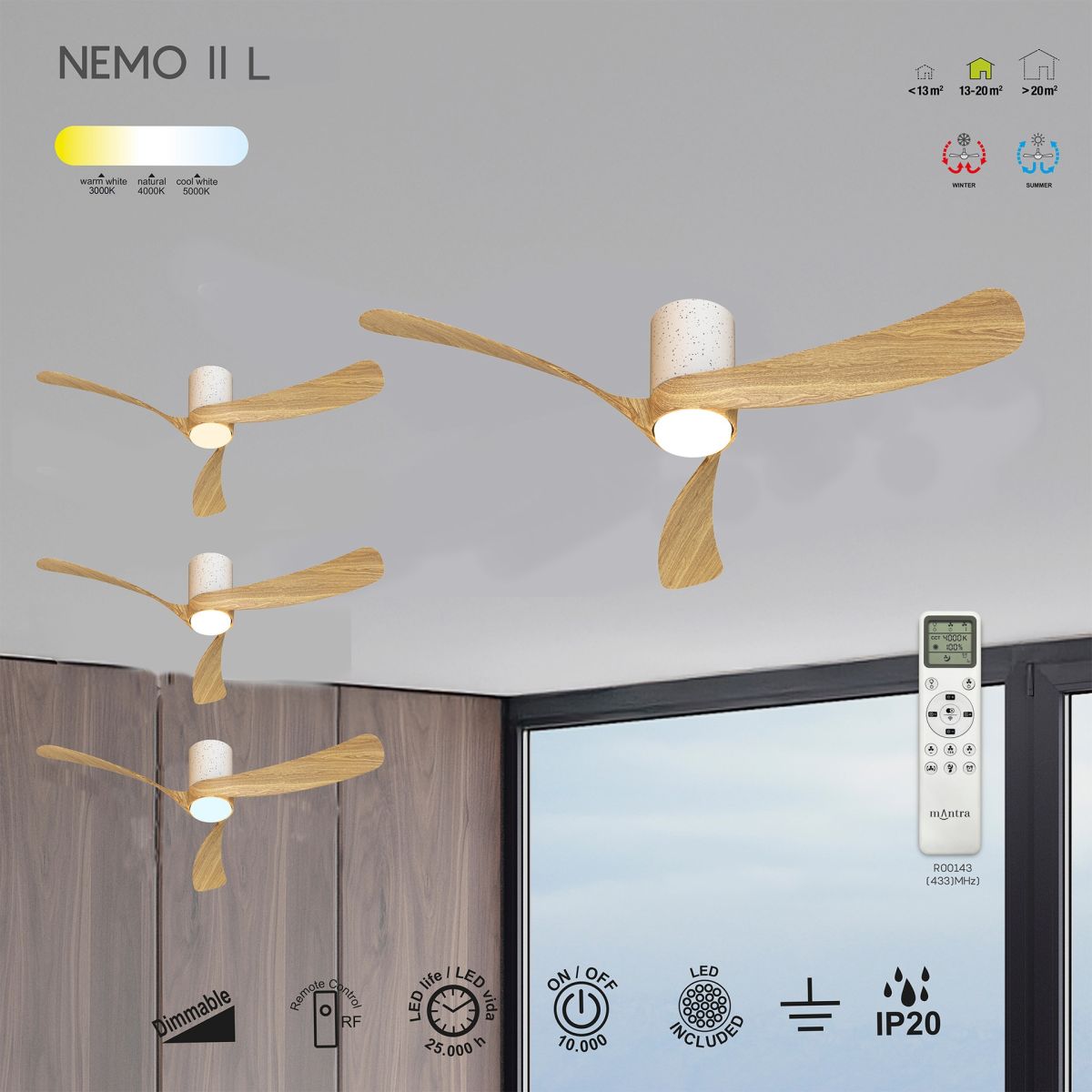 Люстра-вентилятор Mantra Nemo 9495 в Санкт-Петербурге